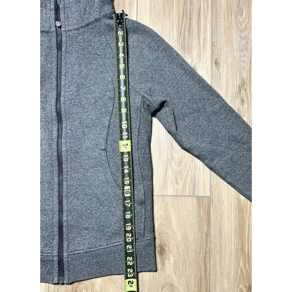 Lululemon Gray Full Zip Up Hoodie Scuba Jacket - Women Size 6 - Picture 15 of 16
